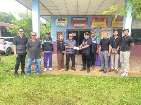 มอบงบสนับสนุนสำหรับใช้ปรับปรุงห้องน้ำศูนย์พัฒนาเด็กเล็กบ้านหนองบัว